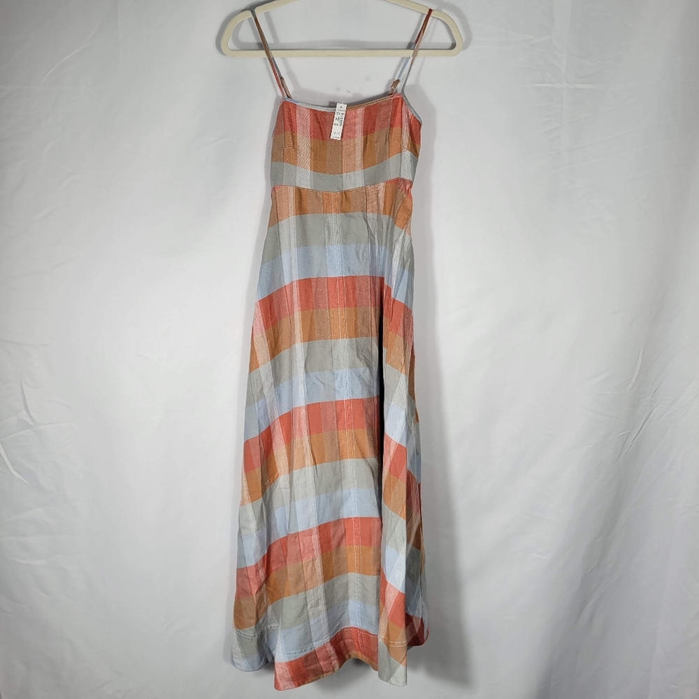Madewell Empire-Waist Midi Dress in Plaid NV473 Size XXS NWT - Picture 6 of 12